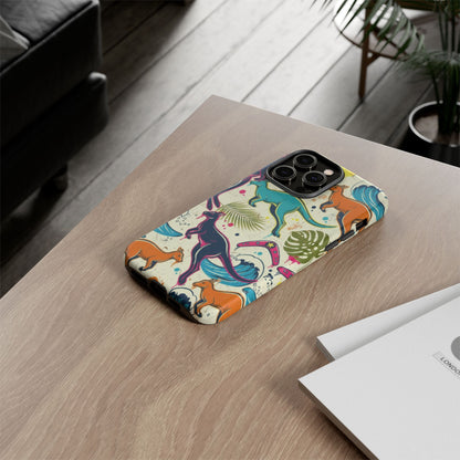 Tough Cases — Colorful Surfing Kangaroo Phone Case