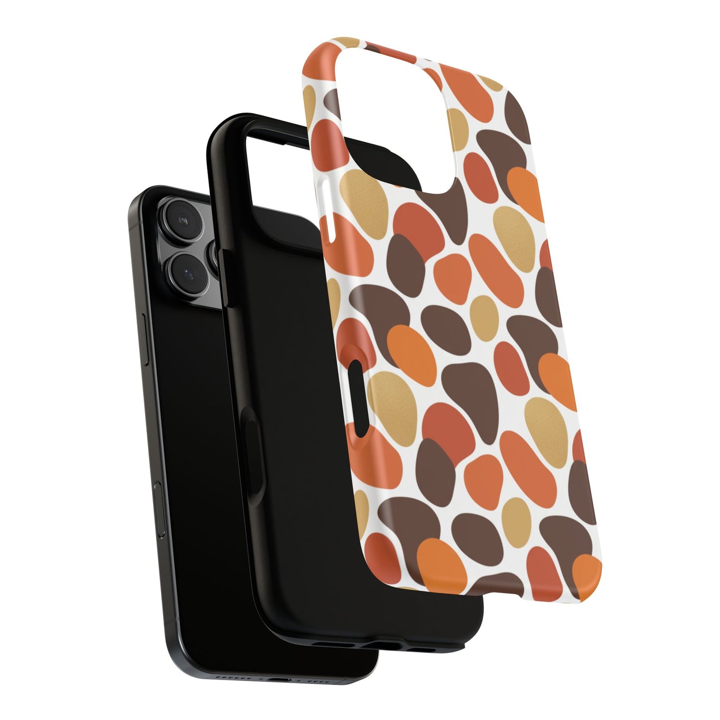 Phone Case — Retro Pebble Pattern in Warm Autumn Colors