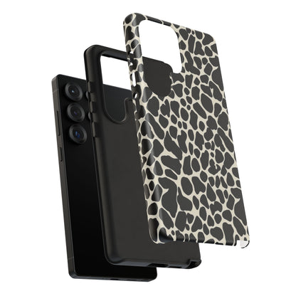 Black and White Cowhide Phone Case — Protective Tough Case