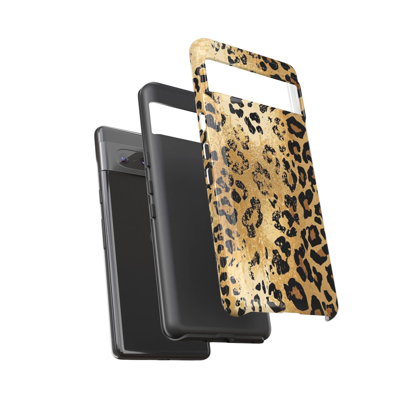 Leopard Print Tough Phone Case — Durable Protective iPhone Cover