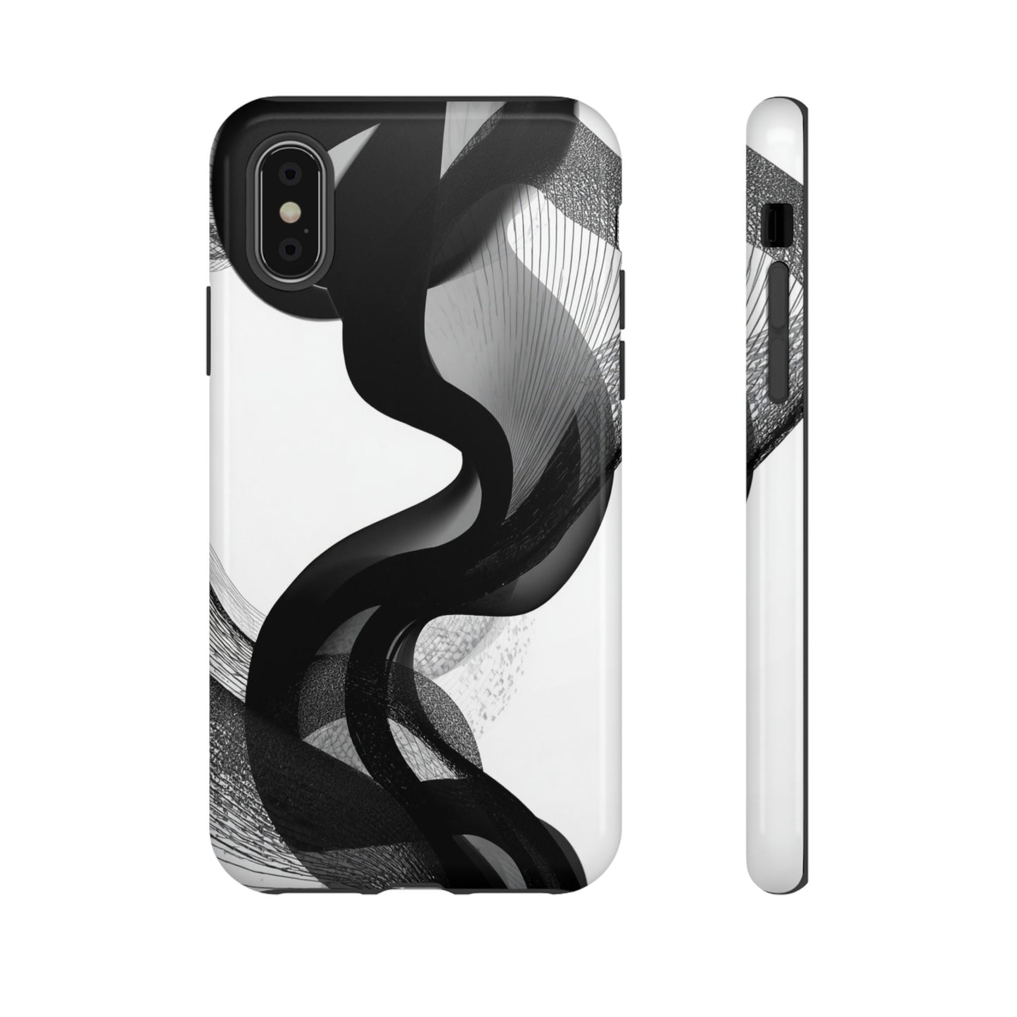 Phone Case — Monochrome Abstract Protective Cover