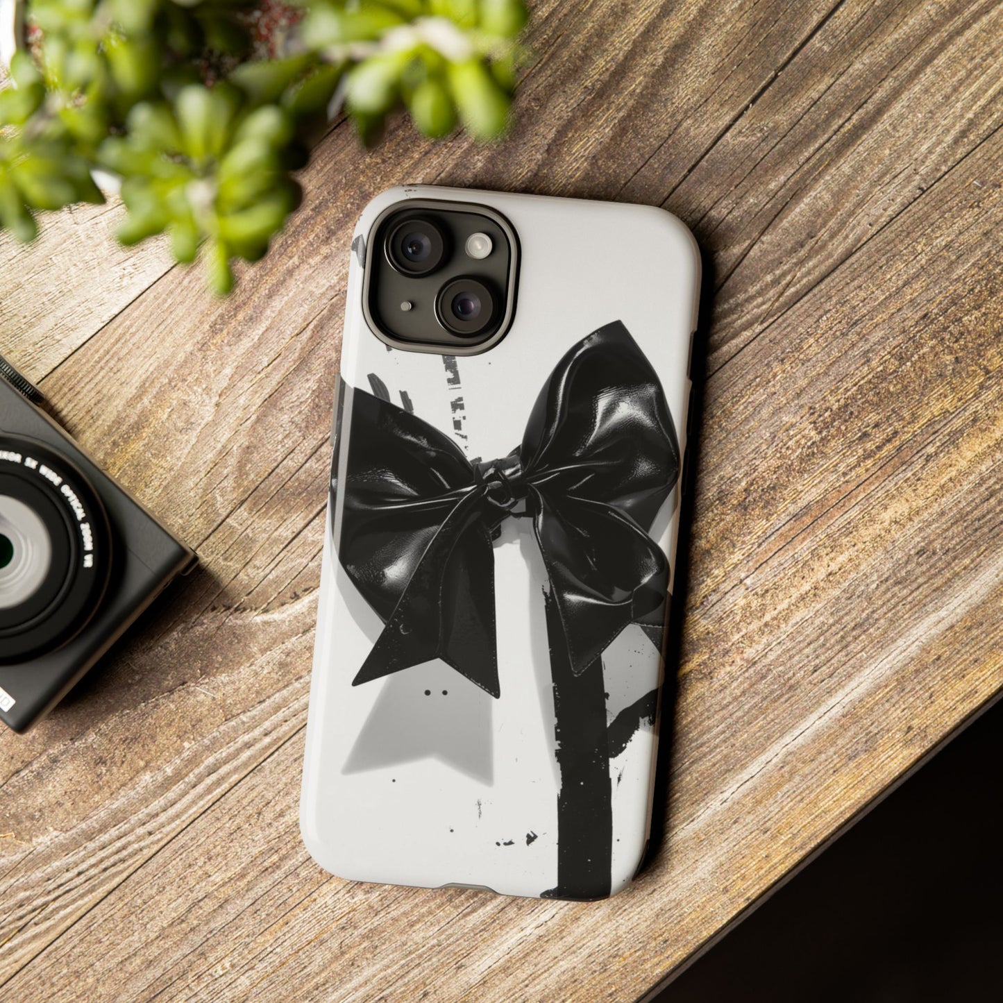 Phone Case — Black Bow Graphic Protective Cover