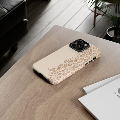 Phone Case – Beige Leopard Print Protective Cover