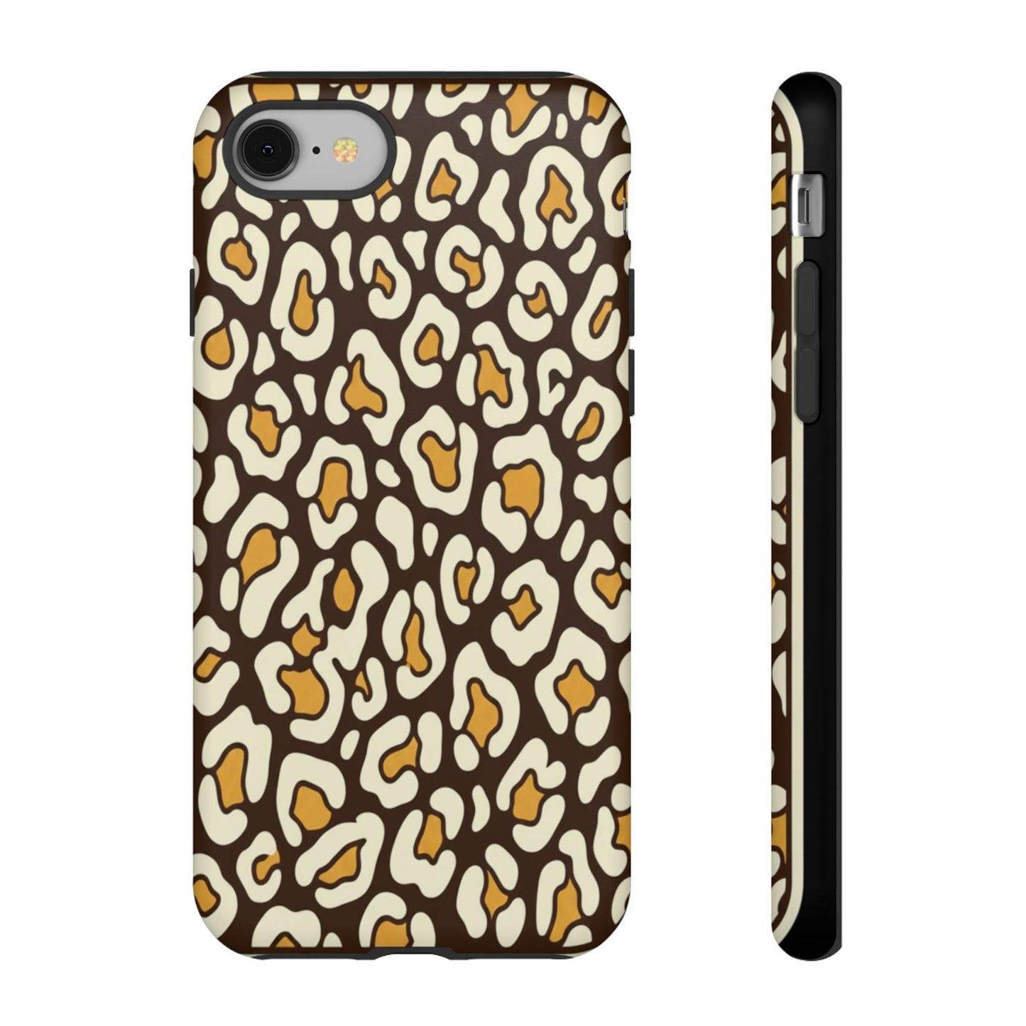 Leopard Print Tough Phone Case — Durable Protective iPhone Cover