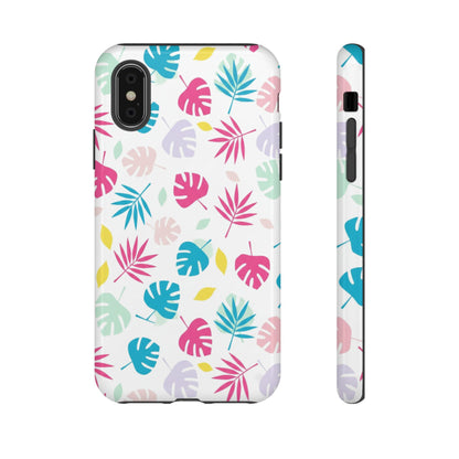 Tropical Leaf Phone Case — Colorful Pastel Monstera & Palm iPhone Case