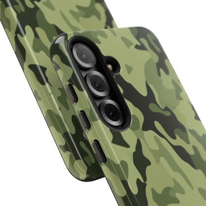 Camo Tough Phone Case — Military Green Protective iPhone Cover