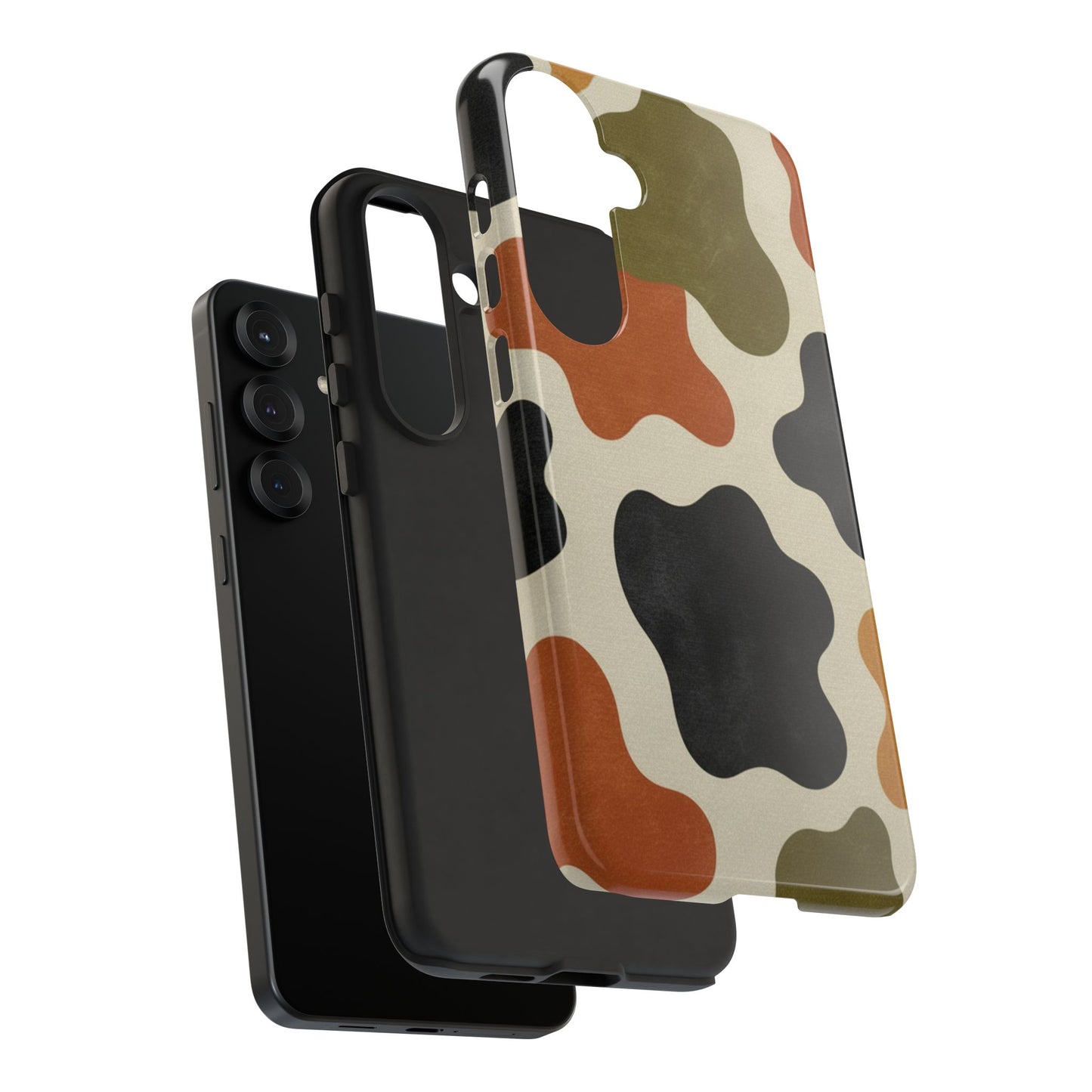 Retro Abstract Camouflage Phone Case — Earth Tone Tough Case