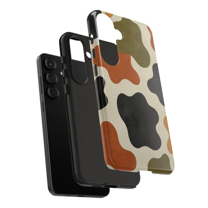 Retro Abstract Camouflage Phone Case — Earth Tone Tough Case