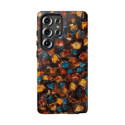 Phone Case - Amber Tortoiseshell Mosaic Protective Cover