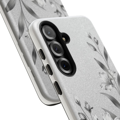 Floral Monochrome Phone Case — Elegant Black & White Lily Design