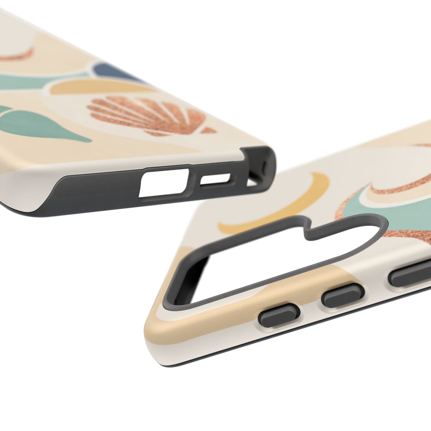 Sea Breeze Tough Phone Case — Retro Waves & Shells Design