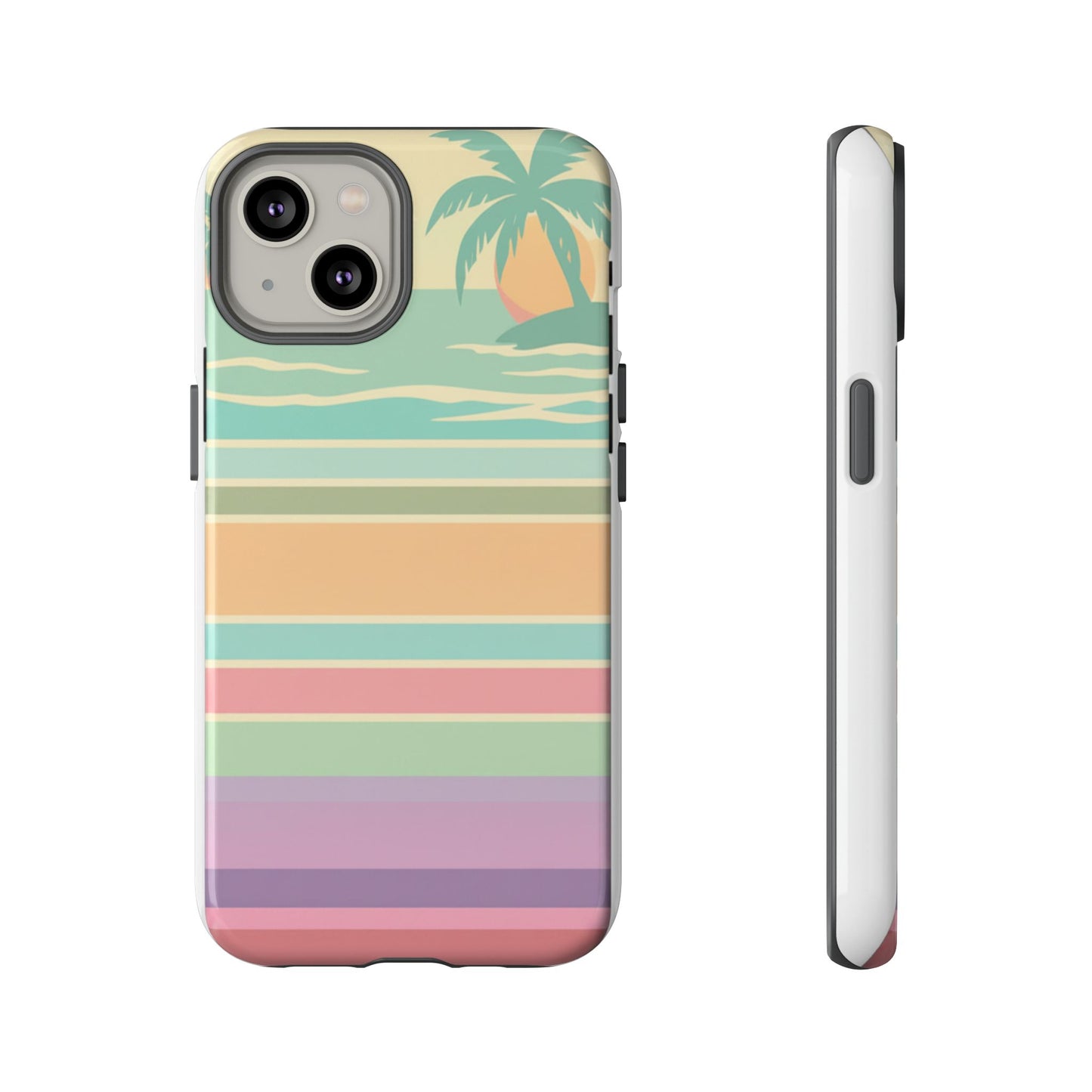 Tough Case — Retro Pastel Sunset Palm Tree Phone Case