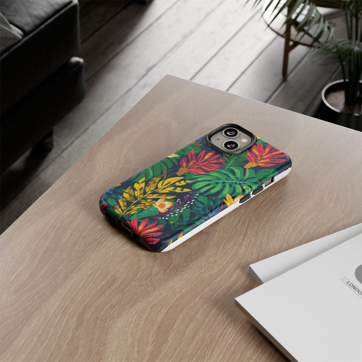 Tropical Floral Phone Case — Vibrant Jungle Leaf Protective Cover