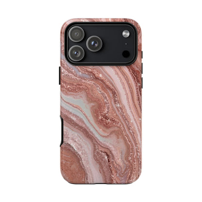 Rose Gold Marble Tough Phone Case