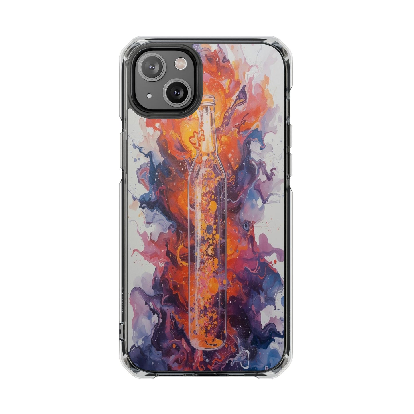 Clear Magnetic Impact Phone Case — Vibrant Abstract Swirl Design