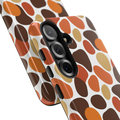 Phone Case — Retro Pebble Pattern in Warm Autumn Colors