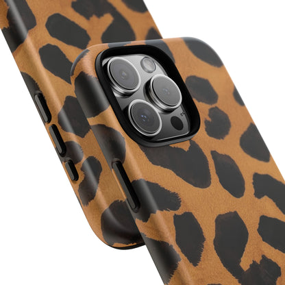 Leopard Print Tough Phone Case — Protective Animal Print iPhone Case