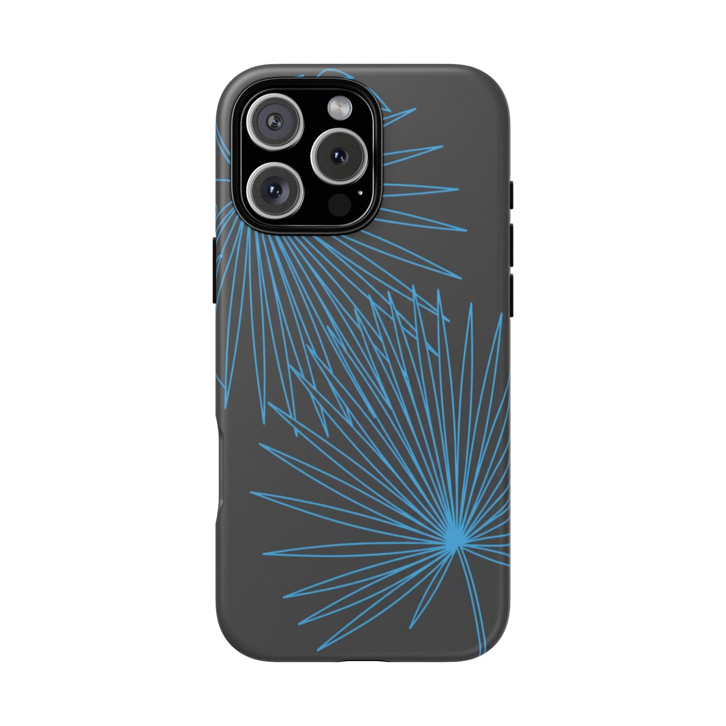 Blue Dandelion Burst Tough Phone Case — Protective Floral iPhone Cover