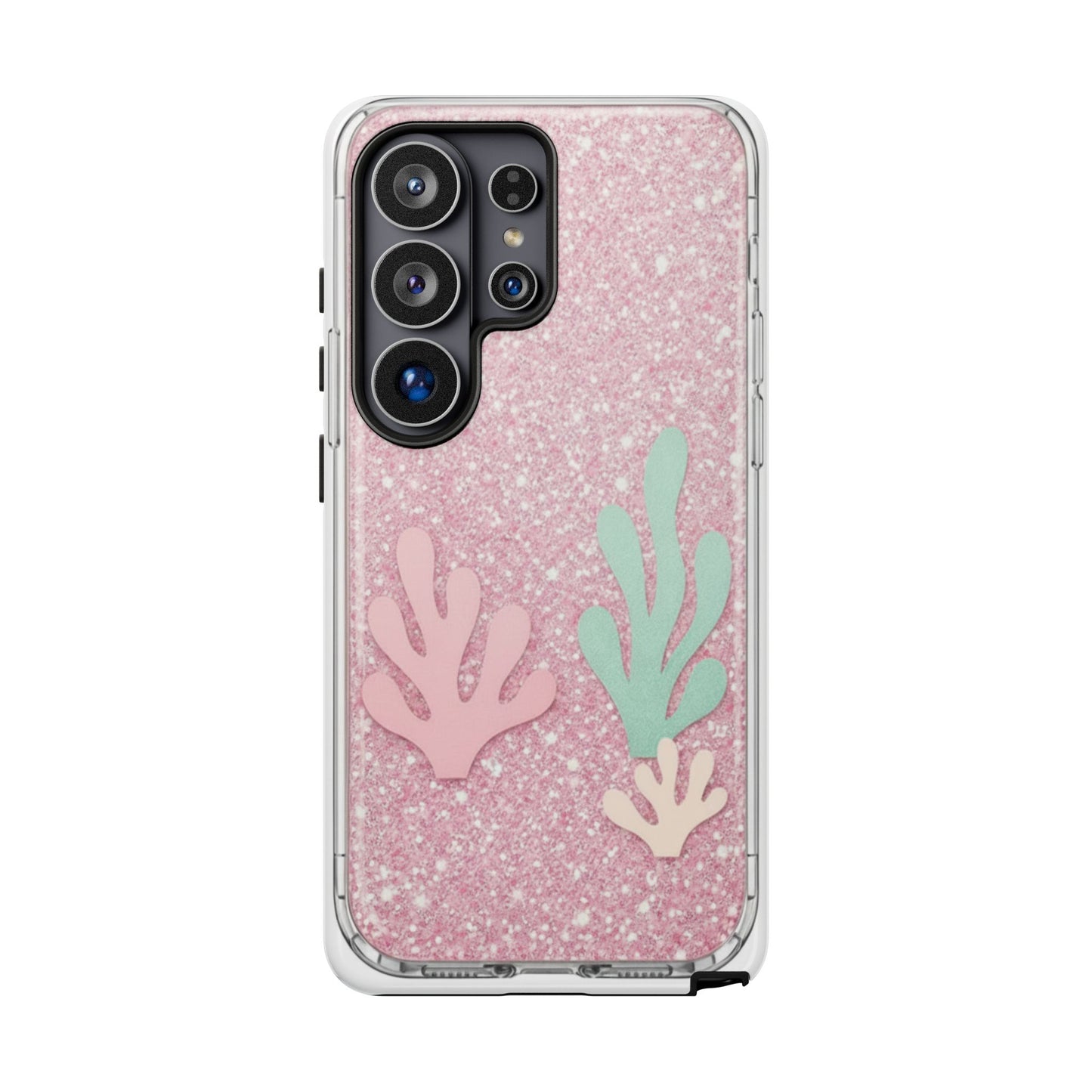 Pink Glitter Seaweed Tough Case - Sparkle Protective Phone Cover