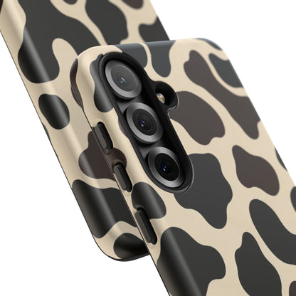 Cow Print Phone Case — Black & Cream Protective  Case