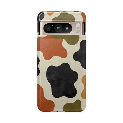 Retro Abstract Camouflage Phone Case — Earth Tone Tough Case