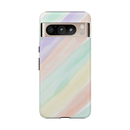 Pastel Watercolor Stripe Tough Phone Case