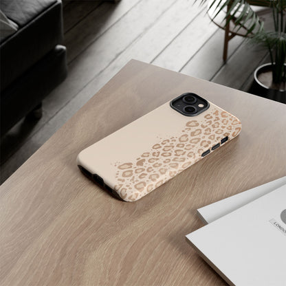 Phone Case – Beige Leopard Print Protective Cover