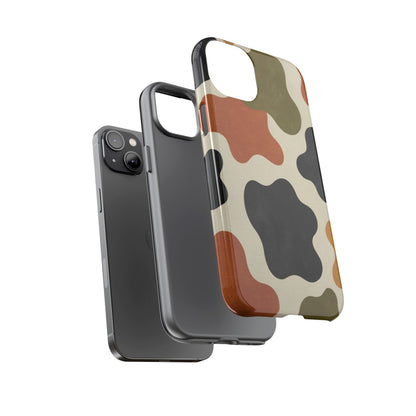 Retro Abstract Camouflage Phone Case — Earth Tone Tough Case