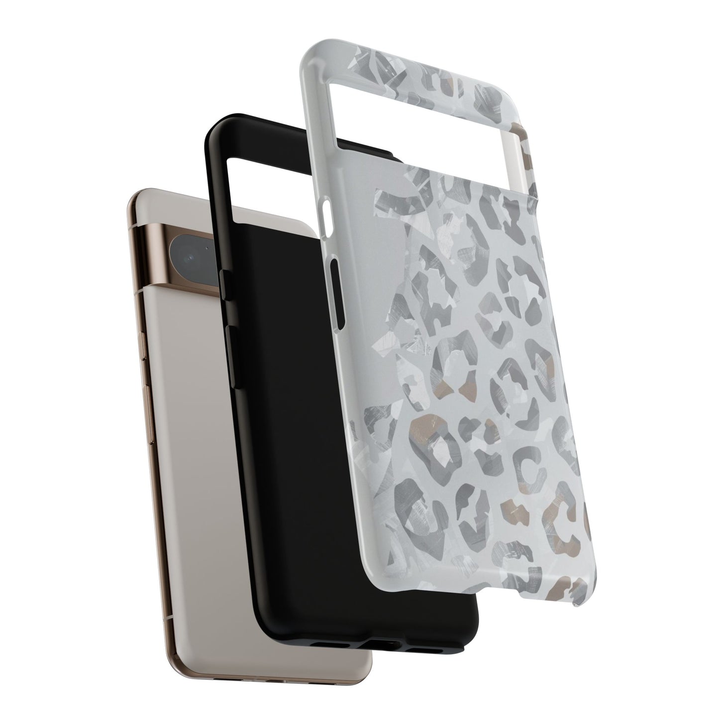 Silver Leopard Tough Phone Case
