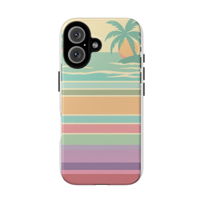 Tough Case — Retro Pastel Sunset Palm Tree Phone Case