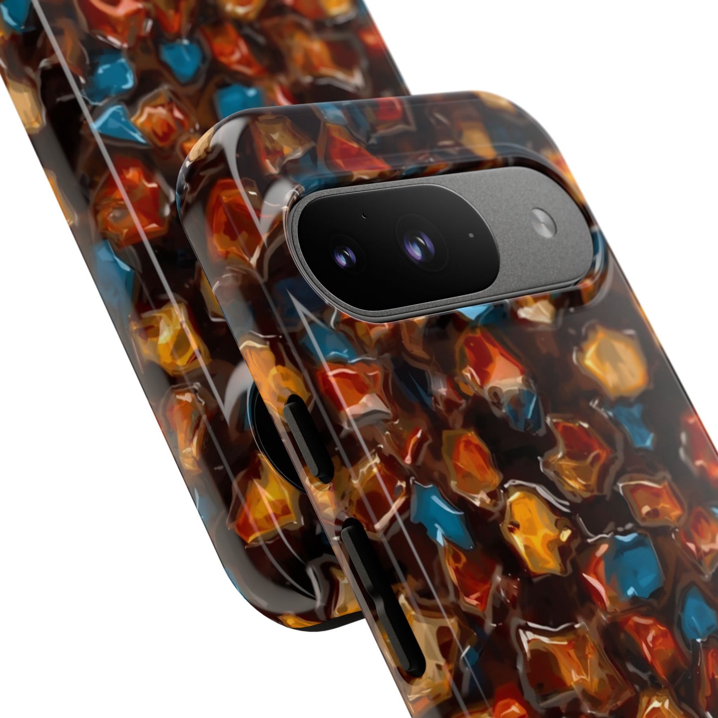 Phone Case - Amber Tortoiseshell Mosaic Protective Cover