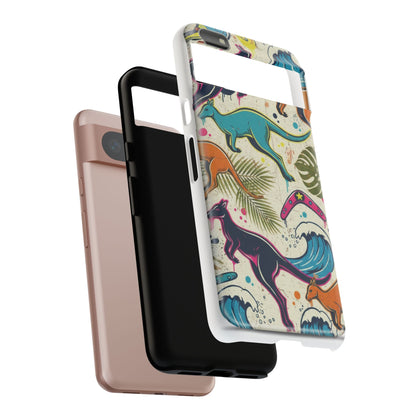 Tough Cases — Colorful Surfing Kangaroo Phone Case