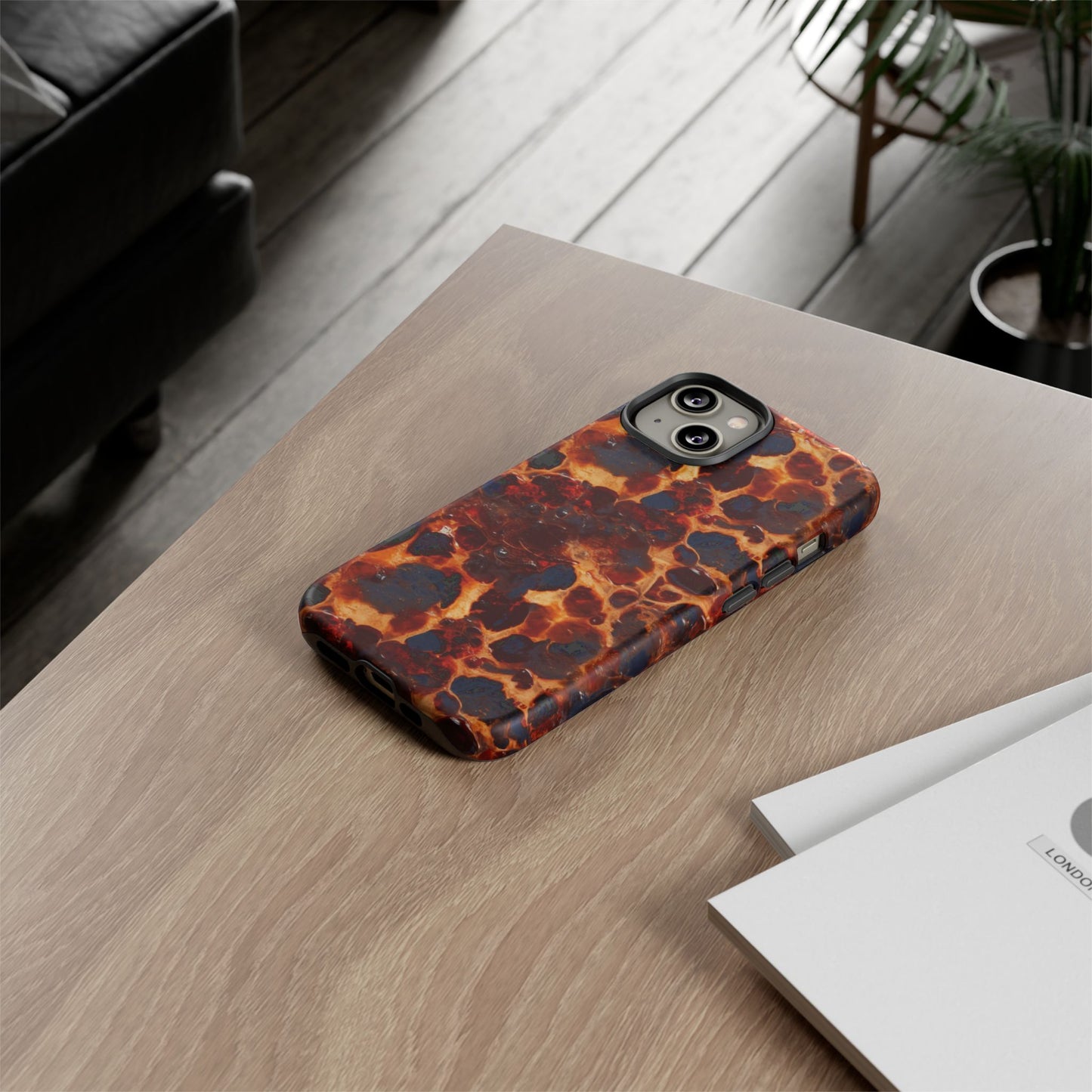Tortoiseshell Phone Case — Protective iPhone Cover with Classic Amber Pattern