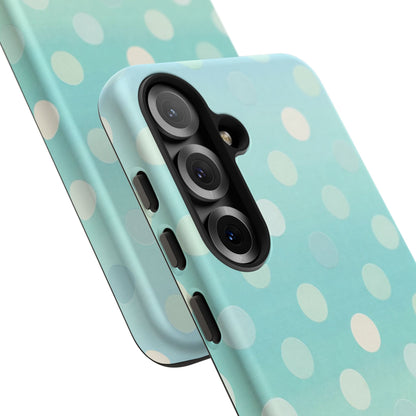 Abstract Palm Tough Phone Case — Minimal Coastal Blue Protective Cover