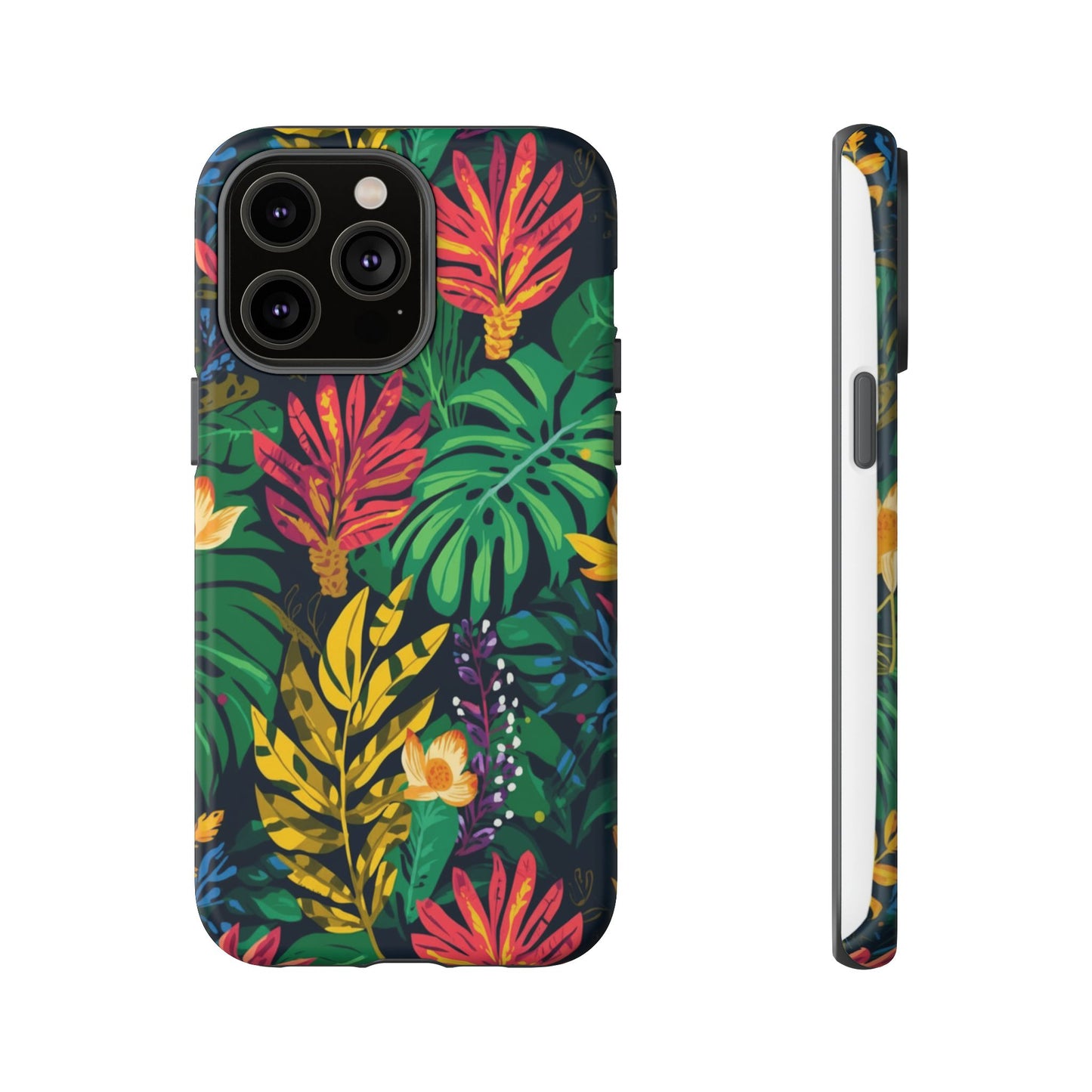 Tropical Floral Phone Case — Vibrant Jungle Leaf Protective Cover
