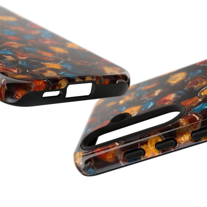 Phone Case - Amber Tortoiseshell Mosaic Protective Cover