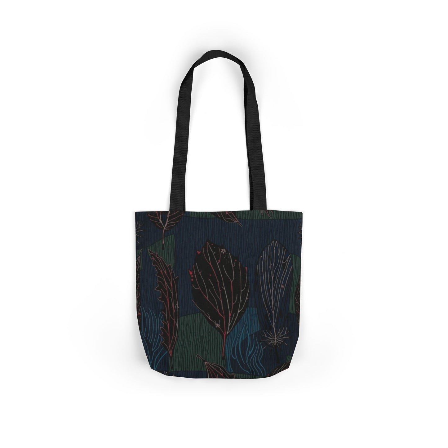 Botanical Night Canvas Tote — Dark Floral Canvas Tote Bag