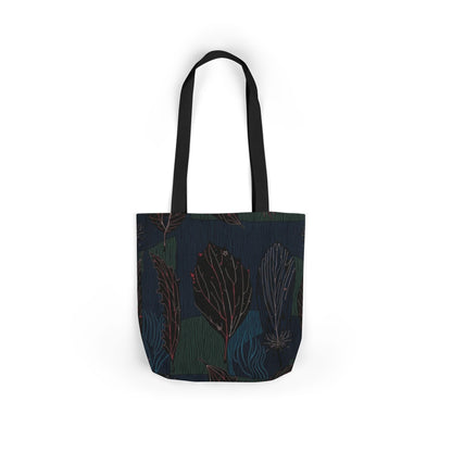 Botanical Night Canvas Tote — Dark Floral Canvas Tote Bag