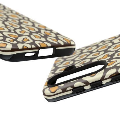 Leopard Print Tough Phone Case — Durable Protective iPhone Cover