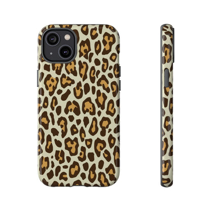 Leopard Print Tough Phone Case — Durable Protective Animal Print Case