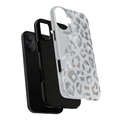 Silver Leopard Tough Phone Case
