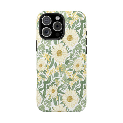 Daisy Meadow Tough Phone Case — Floral Protective Phone Cover