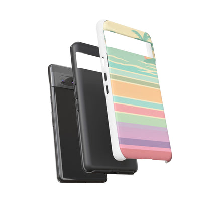 Tough Case — Retro Pastel Sunset Palm Tree Phone Case
