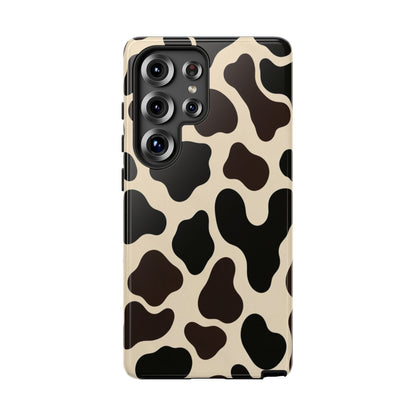 Cow Print Phone Case — Black & Cream Protective  Case