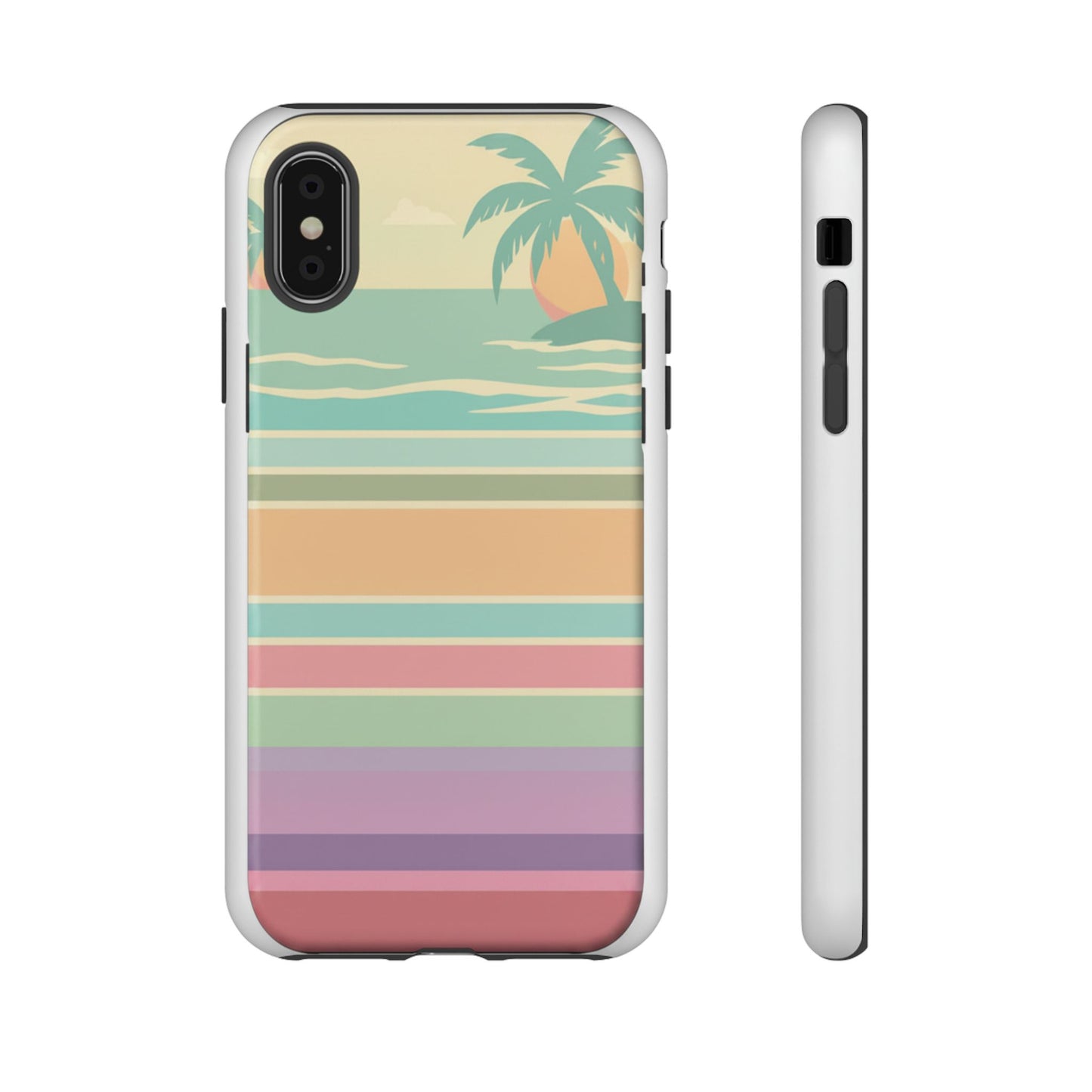 Tough Case — Retro Pastel Sunset Palm Tree Phone Case
