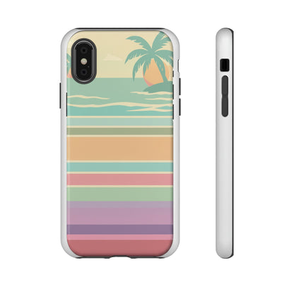 Tough Case — Retro Pastel Sunset Palm Tree Phone Case