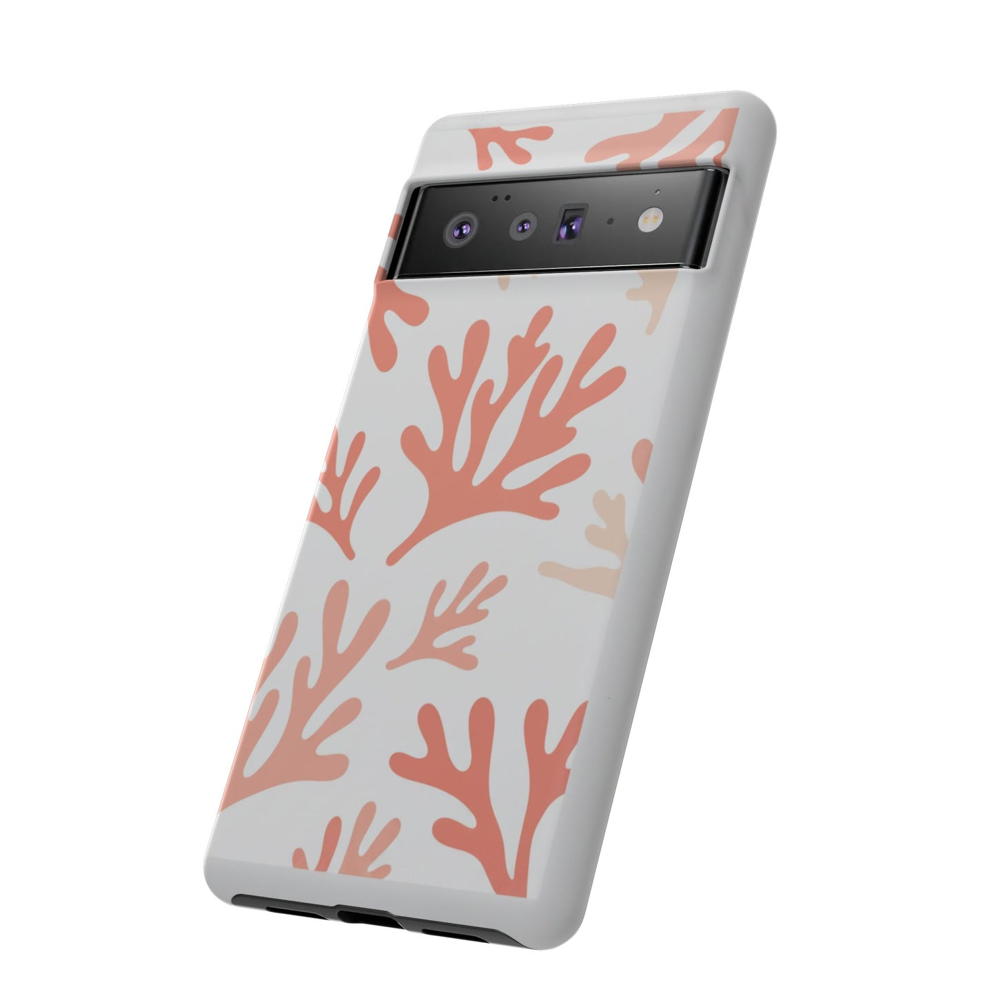 Coral Reef Pattern Tough Phone Case — Pink Beachy Protective Cover