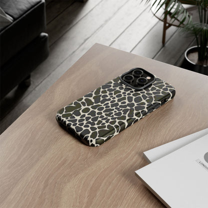 Black and White Cowhide Phone Case — Protective Tough Case