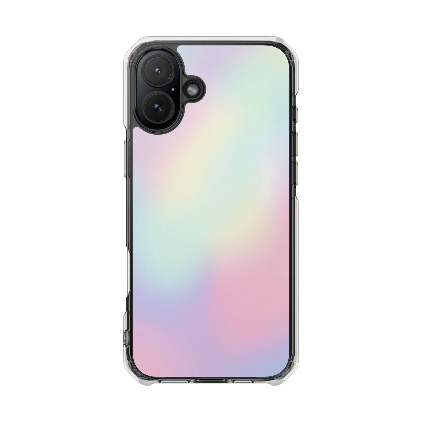 Clear Magnetic Impact Phone Case — Iridescent Pastel Backing