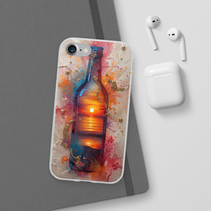 Copy of Floral Holographic Phone Case — Iridescent Leaves & Flowers Flexi Case